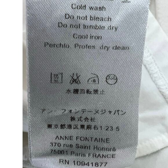 Anne Fontaine Ruffled Faux Wrap Blouse Women’s 38 (US 6) France Made Glam Preppy - Picture 5 of 8